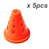 Skating Agility Cones; Indoor Outdoor Sports Flexible Cone Sets For Training; Party; Activity; Traffic; Drills; Basketball; Soccer - Orange