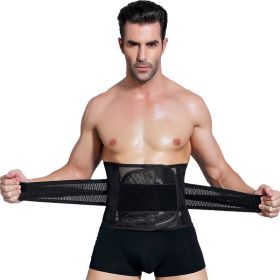 Waist Trimmers for Men Low Belly Stomach Wraps for Weight Loss - Black - M