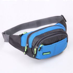 Multifunctional Sports Waist Bag Waterproof Outdoor Running Bag - Blue