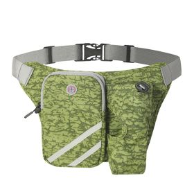 Cycling Mountaineering Cross-Pack Waterproof Water Bottle Waist Bag Running Waist Bag - Green