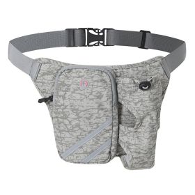 Cycling Mountaineering Cross-Pack Waterproof Water Bottle Waist Bag Running Waist Bag - Grey
