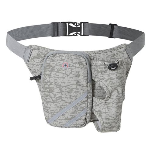 Cycling Mountaineering Cross-Pack Waterproof Water Bottle Waist Bag Running Waist Bag - Grey