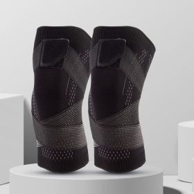 Fashion Personality Sports Knee Pads Strap Nylon - S - Black pair