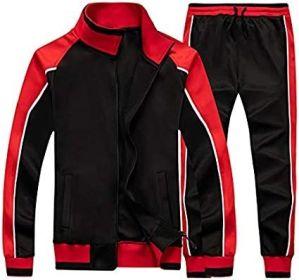 Women's 2 Pieces Tracksuits Casual Running Jogging Athletic Casual Outfits Full Zip Suit Gym Sports Sweatsuits - XL - black