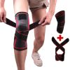 Knee Sleeve Fit Support - for Sports,Joint Pain and Arthritis Relief, Improved Circulation Compression - Single - Red - Large