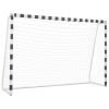 Soccer Goal 118.1"x78.7"x35.4" Metal Black and White - White