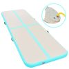 Inflatable Gymnastics Mat with Pump 157.4"x39.3"x3.9" PVC Green - Green