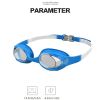 1pc Children's Silicone Small Frame Swim Goggles; Adjustable Waterproof Anti-fog Goggles For Swimming; Diving - Blue And White