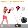 Punching Bag For Kids Junior Boxing Set Boxing Gloves Height Adjustable Free Standing Punching Ball Boxing For Kids Aged from 3 to 8Years Old - Red