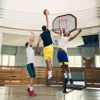 43 Inch Indoor/Outdoor Height Adjustable Basketball Hoop - as show