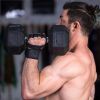 1 Pairs Unisex Weightlifting Training Gloves Fitness Sports Body Building Gymnastics Gym Hand Wrist Palm Protector Gloves - Black - L