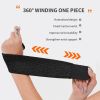 Athletic Wristguards Fitness Basketball Pressurized Open Wrist Protector Gloves Wrist Joint Winding Men and Women - Black