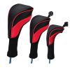 3pcs Golf Head Covers With Interchangeable Labels; Fits All Fairway And Driver Clubs; Golf Accessories - Blue