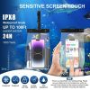 HAISSKY 2Pack Wave Design Large Capapcity Waterproof Phone Bag Swimming Surfing Earphone Cards Passport Keys Storage Pouch - Black+green