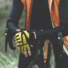 OZERO Men's Cycling Biker Gloves Fingerless Gym gloves Breathable MTB Accesories Motorcycle Sports Gloves Cycling Equipment - Yellow - L