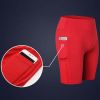 All Seasons Yoga Shorts Stretchable With Phone Pocket - Large - Gray