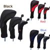3pcs Golf Head Covers With Interchangeable Labels; Fits All Fairway And Driver Clubs; Golf Accessories - Blue